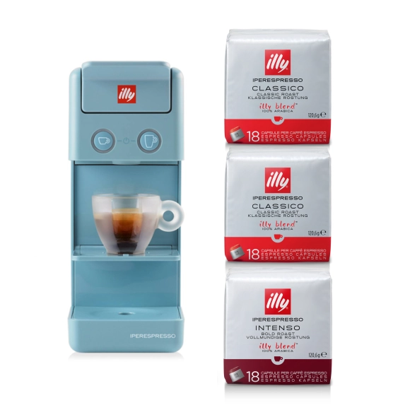 illy IPERESPRESSO Y3.3 E+C AMALFI LIGHT BLUE